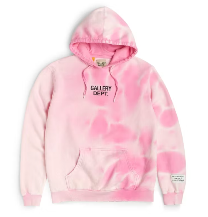 Gallery Dept. Sunfaded Centered Logo Hoodie Pink