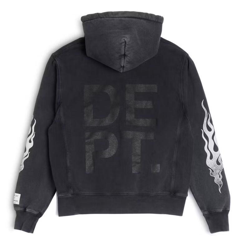 Gallery Dept. Flames Hoodie Black