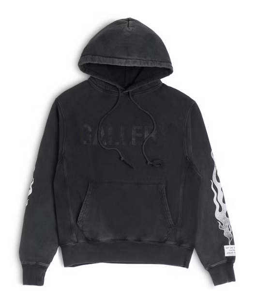 Gallery Dept. Flames Hoodie Black