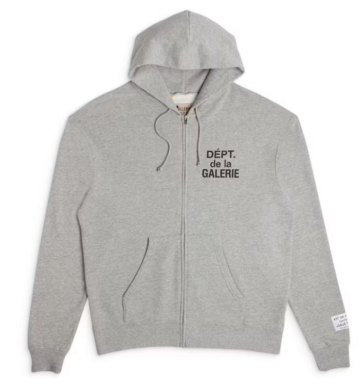 Gallery Dept. French Zip Hoodie Heather Grey