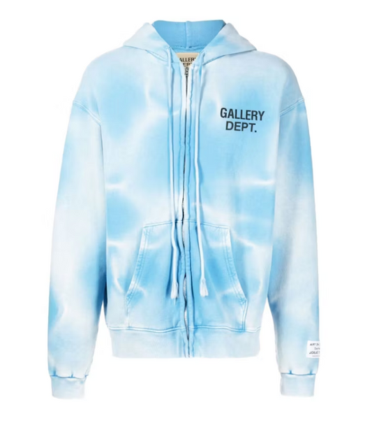 Gallery Dept. Sun Faded Zip Up Hoodie Blue
