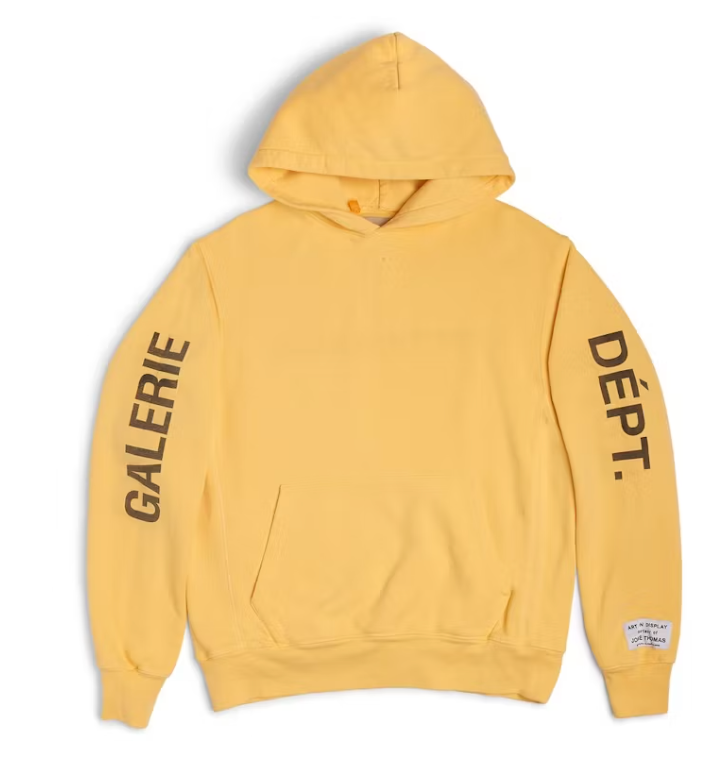 Gallery Dept. ART THAT KILLS Reversible Logo Hoodie Yellow