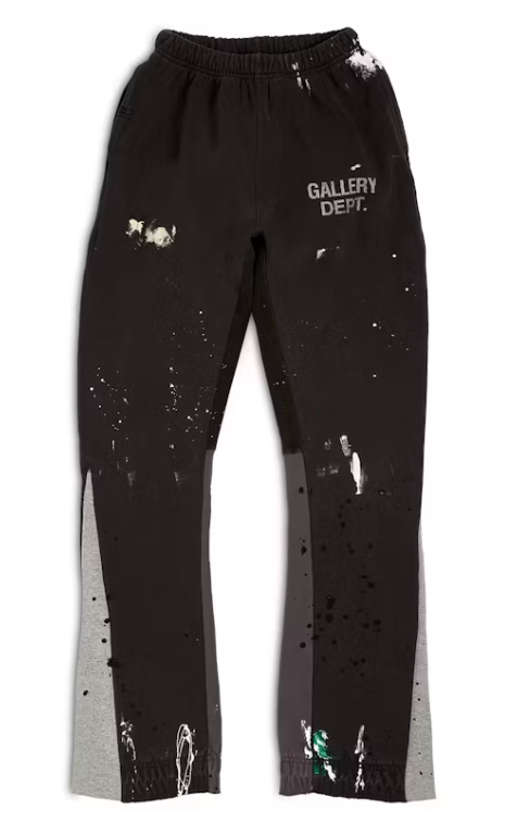 Gallery Dept. Painted Flare Sweat Pants Washed Black