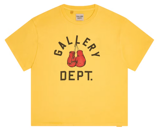 Gallery Dept. Boxing Merch T-shirt Gold Yellow
